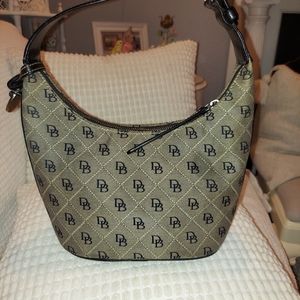 Dooney and Bourke Signature Canvas and Leather Small Shoulder Bag